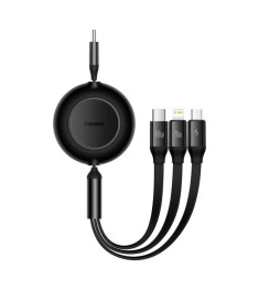 USB-кабель Baseus Bright Mirror 2 100W (1.1m) (MicroUSB+Lightning+Type-C) (Чёрны..